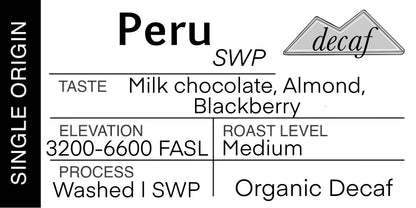 Peru - Organic SWP Decaf